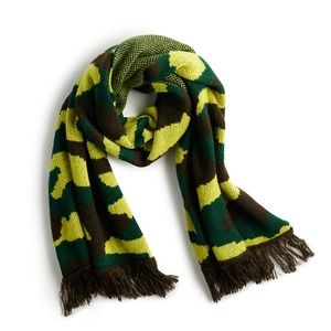 Yummy Sweater Co. Camo Fringed Scarf